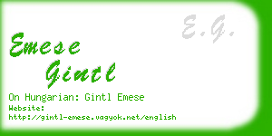 emese gintl business card